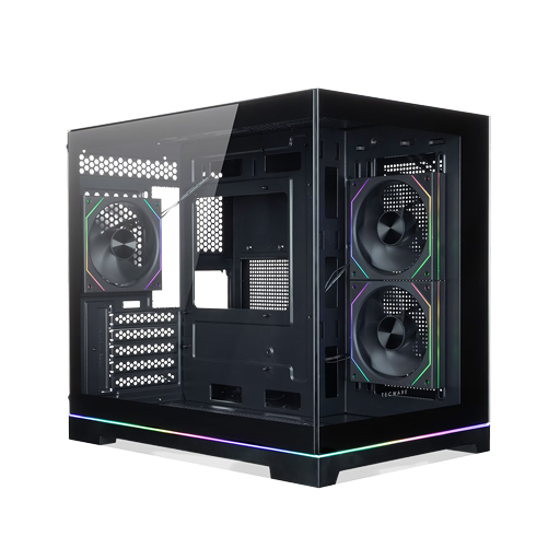 Tecware VXN GLOW M TG Matx Case w/ 3 x ARGB Fans (Black)