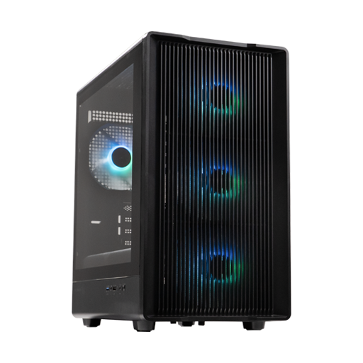 TECWARE AERO M TG MATX CASE W/4xARGB FANS - BLACK