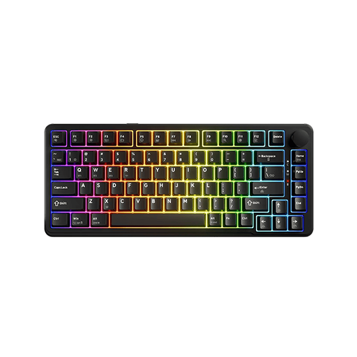 Tecware Ghost 75 Mechanical Keyboard - Candy Red [Tri-mode/Linear/Volume Knob] - Black 